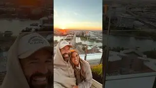 Rooftop sunsets in our new home🥰 #boston #sunset