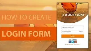 how to create the login form using HTML and CSS | Login Form Design