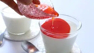 Melty Strawberry Panna Cotta