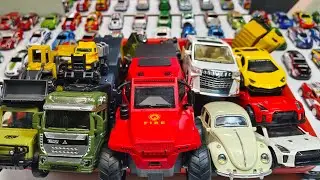 Box Full of model cars : Porsche, Tesla, Peugeot, Volvo, Close-up toy car review Tomica #4k