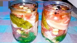 Просто кладу мясо в банку❗️И получается вкуснейшая закуска, что язык проглотишь.