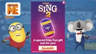 Minion rush special prize pod SING 2 claim gift THANKSMINION DAY