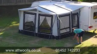 Vango Montelena Awning Pitching & Packing Video (Real Time)