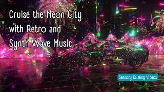 Cruising the Neon Nightscape: Synth & Retro Wave Infused Futuristic Car Adventure
