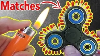 LIGHTING MY FIDGET SPINNER ON FIRE!! (WARNING)