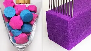 ★1 Hour ASMR Kinetic Sand ★ Crushing sand ★Cutting soap cubes★FOAM&GLITTER&STARCH★