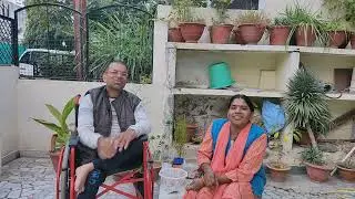 Vlog Video with Vimla Sober Lady Disable Couple Divyang Couple Handicapped Couple Cute Lovely Couple