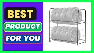 Tire Storage Rack 2-Shelf Tire Holder Stand Holds up to 8 Standard Tires