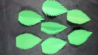 How to make paper leaves🌿/how to cut leaves/easy leaves cutting/paper leaves/leaves craft/zoya khan