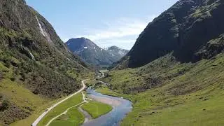 Chill drone video - V&aring;tedalen in Norway - 4k60