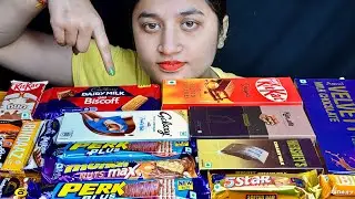 ASMR EATING CHOCOLATE PARTY DAIRY MILK HEART BLUSH,AMUL VELVET,PISTACHIO KUNAFA,KITKAT,HERSHEY&rsquo;SFOOD