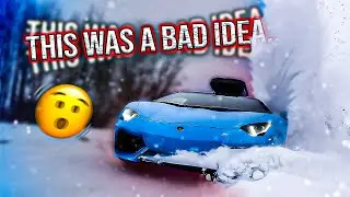Lamborghini Aventador vlog: snow driving like a PRO