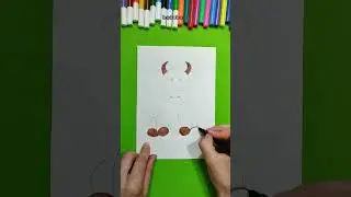 Drawing a funny little cow 🐄 #creative #ideas #activities #tutorial #drawing #animals #cow #draw