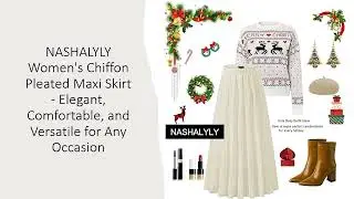 NASHALYLY Women's Chiffon Pleated Maxi Skirt - Elegant, Comfortable, and Versatile for Any Occasion