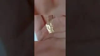 18K YellowGold Clothes Number 24 Baby Feet Print Necklace