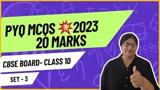 CBSE Board Class 10 Maths PYQ 2023 MCQ Set 3 #exam #class10 #exampreparation #maths #education