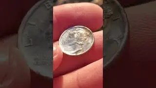 OLD SILVER COIN FOUND METAL DETECTING!!! #shorts #metaldetecting #silver