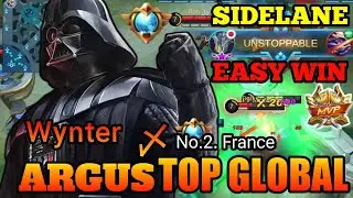 EasyWin Argus Top Global by ᵂʸⁿᵗᵉʳ 〆 Gameplay [ SideLane ] - MLBB