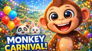 Monkey Jungle Carnival🐵🎪monkey and his animal friendsenjoy a magical jungleMonkeyCartoon#FunnyMonkey