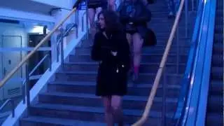 No pants day on Amsterdam metro at WTC Amsterdam station