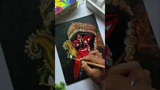 Maa Kali Acrylic Canvas Painting #kalipuja #diwalidecor