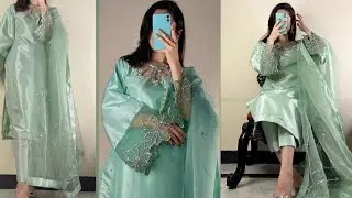Katan Silk Dress Design 2023// Party dress design for girls // Katan Silk // Raw Silk // Shamoz Silk