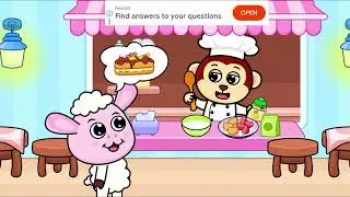 Kids cooking games| kids kitchen set , kids game play. Cartoon game baby sheep 🐑🐑