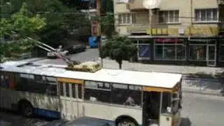 Some of the buses and trolleybuses in V.Tarnovo,Bulgaria