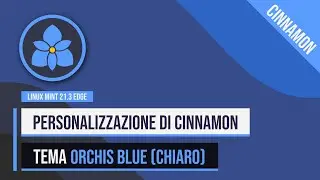Personalizzazione del desktop Cinnamon | Tema Orchis Blue Chiaro (Linux Mint 21.3 Edge)