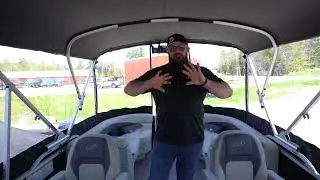 New 2025 Barletta A22QC with Custom Canopy Top Pontoon Boat For Sale In Bridgton, ME: Walkthrough