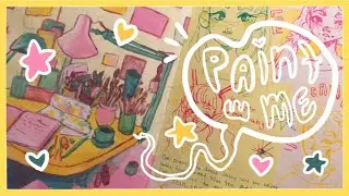 💐PAINT WITH ME | painting a bunch o' clutter with gouache // Sketchbook Sunday #2