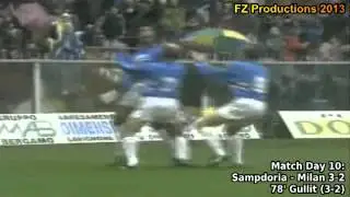 Serie A 1993-1994, day 10 Sampdoria - Milan 3-2 (Gullit goal)
