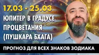 17.03 - 25.03 Юпитер в градусе процветания ( Пушкара Бхага ). Прогноз для всех знаков зодиака