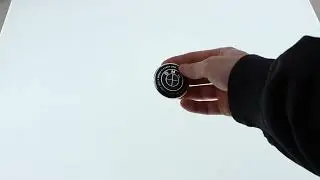 Эмблема на руль для BMW новый стиль (черная) 45 мм