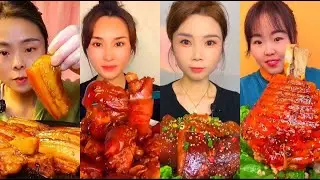 LILY CHANNEL * EATING BRAISED PORK ELBOW #mukbang #asmr #eatingasmr #302 #food #asmrfood #delicious