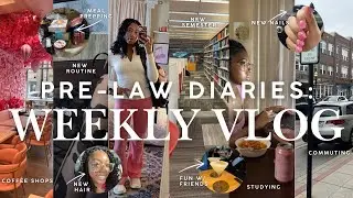 🎧Pre-Law Vlog: Prep for my Final Semester, Commuting, Meal Prepping, Studying, Friends + More!💻
