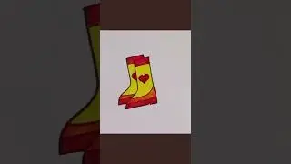 How to Draw Boots Easy Step by Step#art #easy #drawing #youtubeshorts #viral #shorts #boots