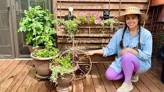 Hiding Garden Supplies With Flowers 🌸 Planting Up My Flower Cart!