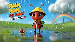 Rain, Rain, Go Away – Little Bug Life 🐞🌧️ | Cute Cartoon Nursery Rhyme for Kids