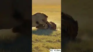 lion vs tiger 🐅 #lion #lifeisbutadream #wildlife #ai