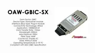 OAW-GBIC-SX  |  Alcatel Compatible 1000Base-SX 850nm 550m GBIC
