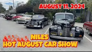 Classic Car show 2024! Niles HOT AUGUST car show - Classic cars, Low riders, Muscle cars, Hot Rods