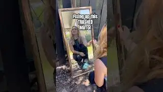 BIG TRASH DAY FLIP! Trashed Mirror Saved. #makeover #furnitureflip #trashfinds #shorts #diy