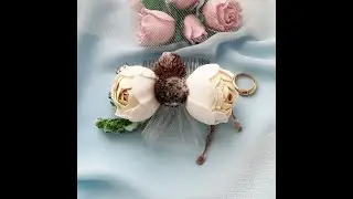 Свадебный цветочный гребень. Bridal Hair Accessory. Wedding Flower Hair Comb