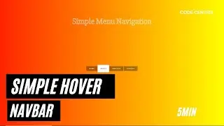 Simple Hover Navbar using HTML and CSS