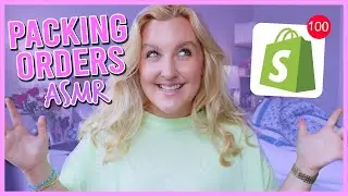 PACKING 100 ORDERS ASMR!! how I pack orders for my bracelet business 🌺🥥☁️💗🌴🌸