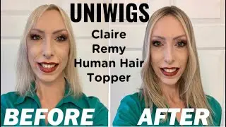 UNIWIGS CLAIRE REMY HUMAN HAIR TOPPER REVIEW | See The Amazing Before And After!