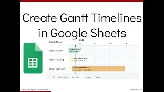 Google Sheets: Create Timeline (Gantt Charts) (in some Workspace Accounts only)