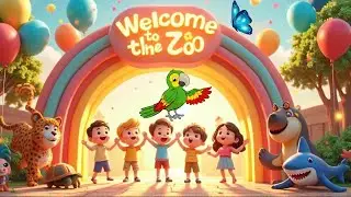 Fun Zoo Animals Song for Kids | Learn Leopard, Macaw, Tortoise & Shark Sounds | Nursery Rhymes