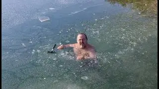 Eisbaden / Grippeprophylaxe am Schwarzlsee am 10. Februar 2023